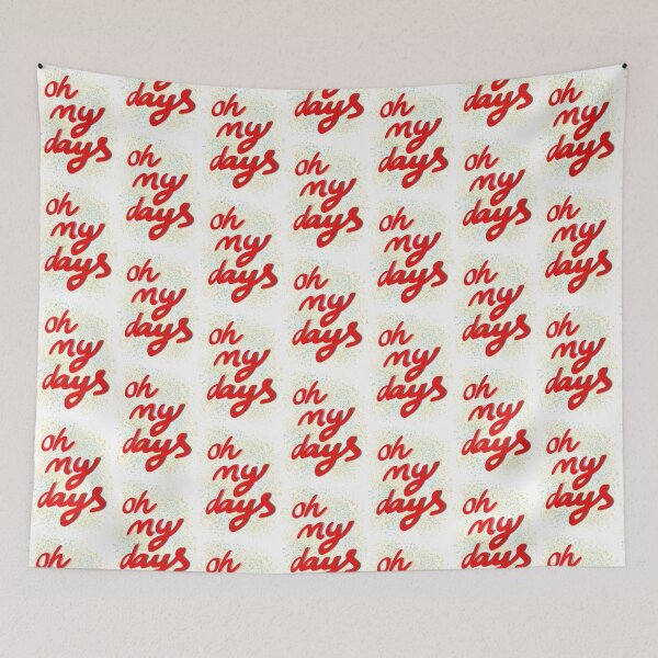 Item preview, Oh My Days Red Typography designed and sold by michellelegrand.