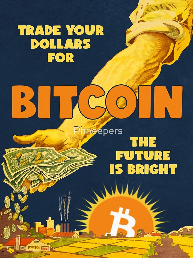 Disover Trade Your Dollars for Bitcoin Premium Matte Vertical Poster