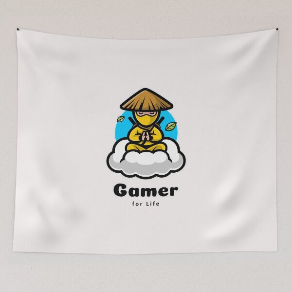 Item preview, Gamer for Life with Meditating Ninja designed and sold by PRIVARSHU.