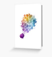 Up - Watercolor Greeting Card