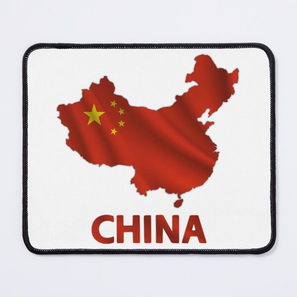 Item preview, Wavy Chinese Flag inside Map of China designed and sold by mashmosh.