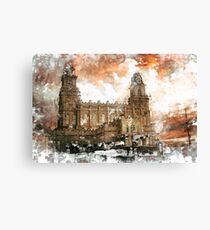 Manti LDS Temple Watercolor Photo Canvas Print