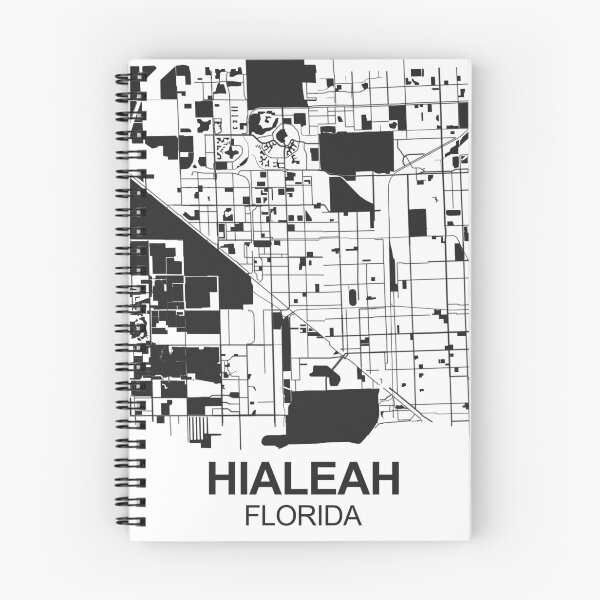 Item preview, Hialeah Black white Map Art Florida USA designed and sold by EpicMaps.
