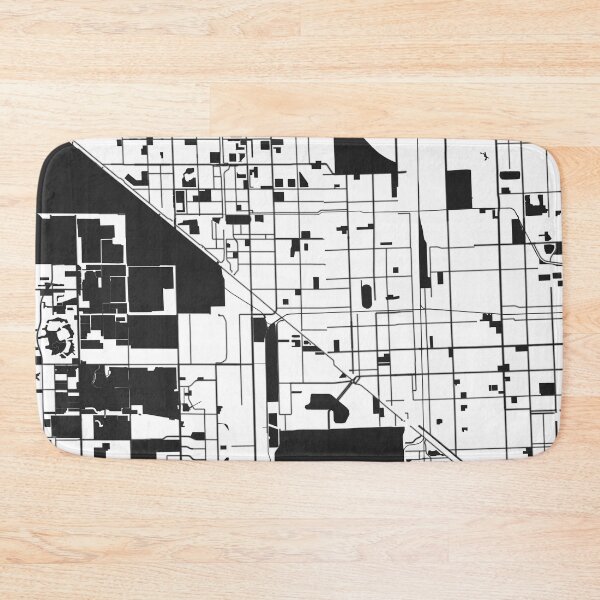 Item preview, Hialeah Black white Map Art Florida USA designed and sold by EpicMaps.