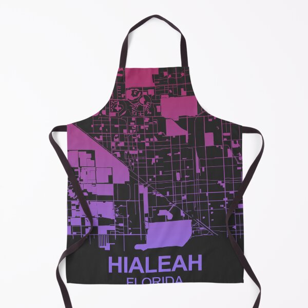 Item preview, Hialeah city Pink Blue Map Art Florida USA designed and sold by EpicMaps.