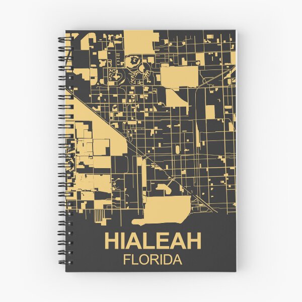 Item preview, Hialeah Florida USA Black Gold Map Art designed and sold by EpicMaps.