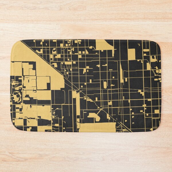 Item preview, Hialeah Florida USA Black Gold Map Art designed and sold by EpicMaps.
