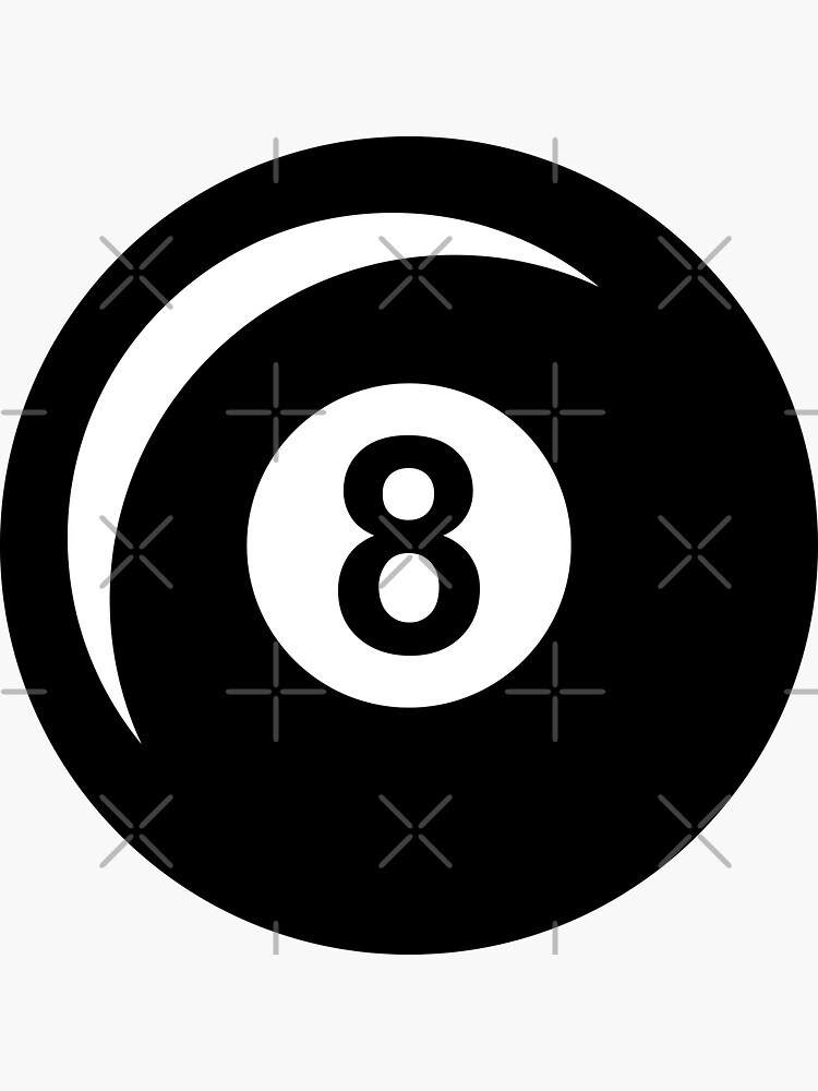 Realistic 8 Ball Pool Billiards Eight Ball Sticker for Sale by cinemapool