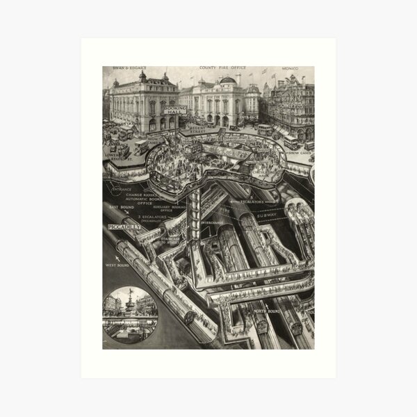 Vintage Leicester Square Art Print