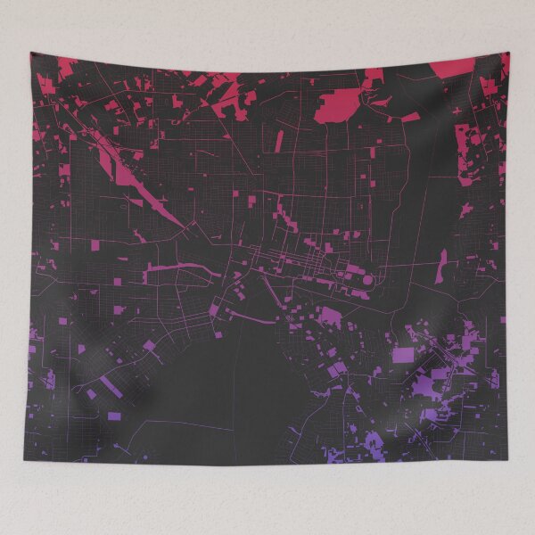 Artikelvorschau, Jacksonville City Pink Blue Map Art Florida USA entworfen und verkauft von EpicMaps.