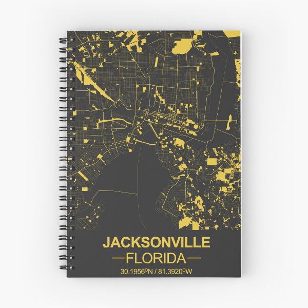 Item preview, Jacksonville Florida USA Black Gold Map Art designed and sold by EpicMaps.