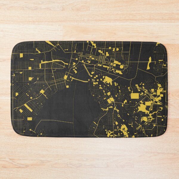 Item preview, Jacksonville Florida USA Black Gold Map Art designed and sold by EpicMaps.