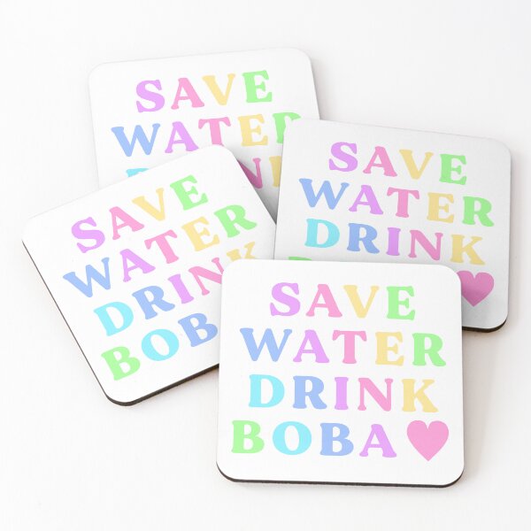 Artikelvorschau, Save Water Drink Boba Pastell entworfen und verkauft von MadeByBeata.