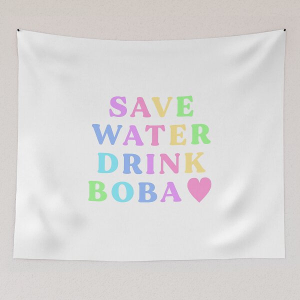 Artikelvorschau, Save Water Drink Boba Pastell entworfen und verkauft von MadeByBeata.