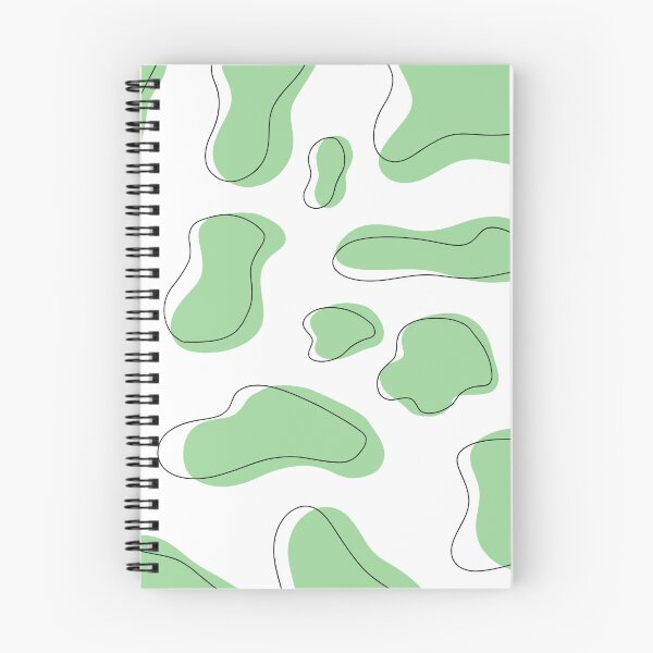 Item preview, Sage Cow Print Spiral Notebook  designed and sold by elle-dee-art.