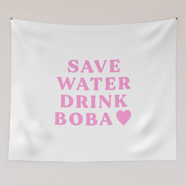 Item preview, Save Water Drink Boba Pink designed and sold by MadeByBeata.