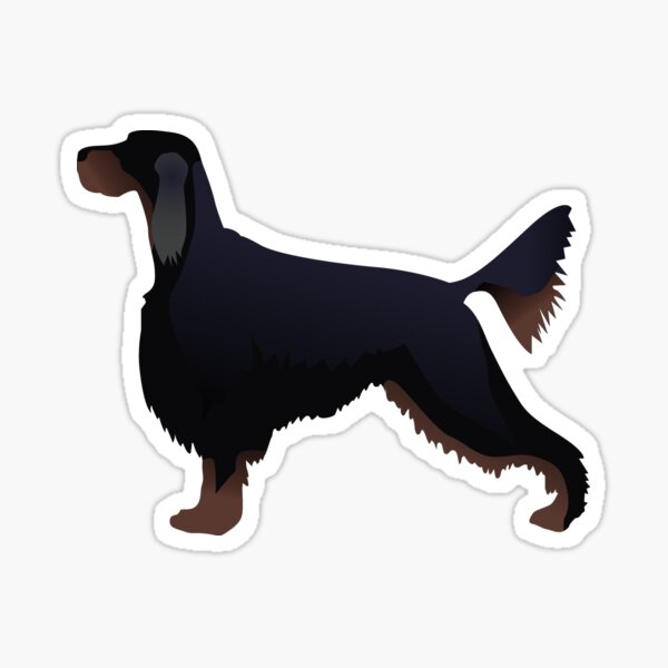 Gordon Setter Dog Basic Breed Illustration Silhouette Sticker