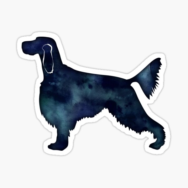 Gordon Setter Dog Breed Black Watercolor Silhouette Sticker
