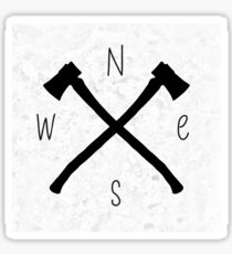 compass & axes Sticker