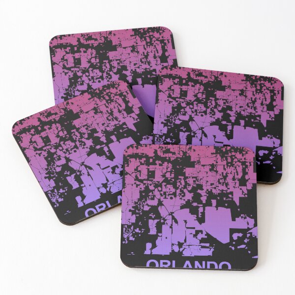 Item preview, Orlando city Pink Blue Map Art Florida USA designed and sold by EpicMaps.