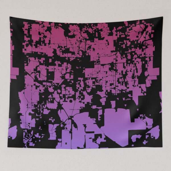 Item preview, Orlando city Pink Blue Map Art Florida USA designed and sold by EpicMaps.