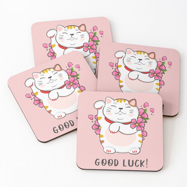 Item preview, Good luck, cat, happy, rose, cute, cartoon, designed and sold by AlA2 3MER.