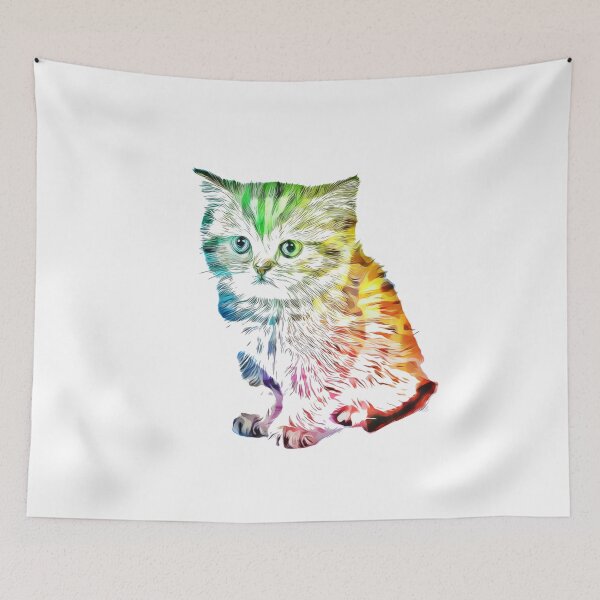 Item preview, Colorful Kitten designed and sold by NiftyTees.