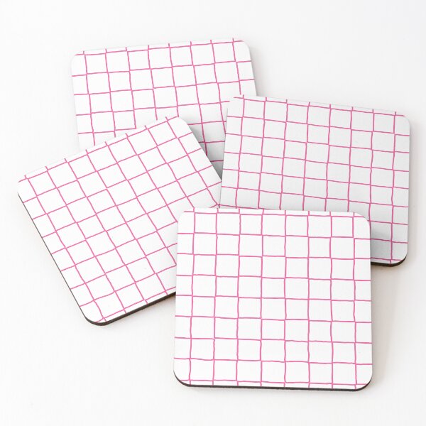 Item preview, Minimal Modern Checkered Grid in Pink designed and sold by cadinera.