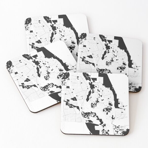Item preview, Port St. Lucie city Black white Map Art Florida USA designed and sold by EpicMaps.