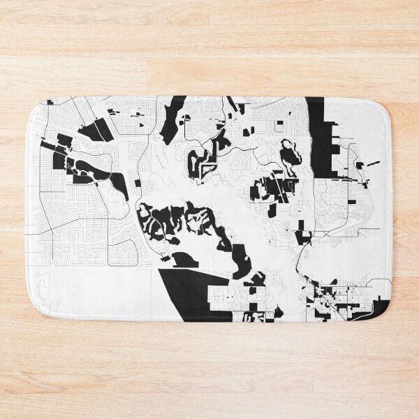 Item preview, Port St. Lucie city Black white Map Art Florida USA designed and sold by EpicMaps.