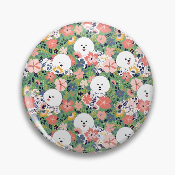 Item preview, Cute Bichon Frise Garden - Green Background designed and sold by Lulupainting.