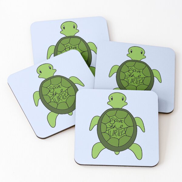 Item preview, Save the Turtles Blue Green Cute Turtle designed and sold by emDesign123.