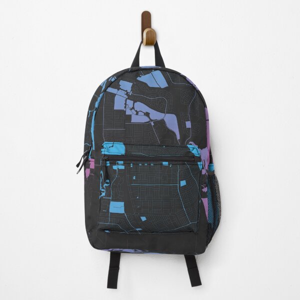 Item preview, Port St Lucie city Pink Blue Map Art Florida USA designed and sold by EpicMaps.