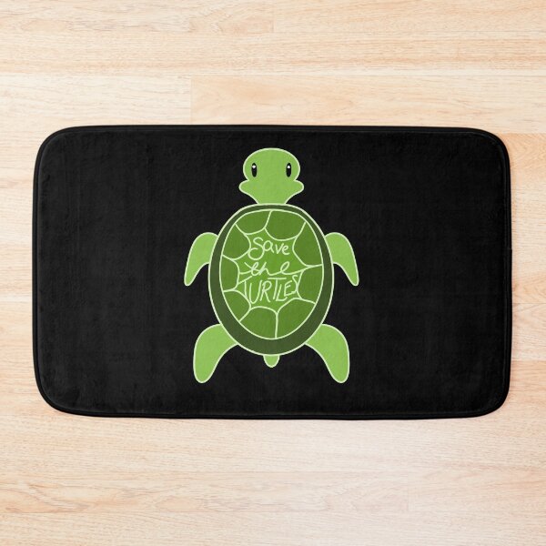 Item preview, Copy of Save the Turtles Green Black Cute Turtle designed and sold by emDesign123.