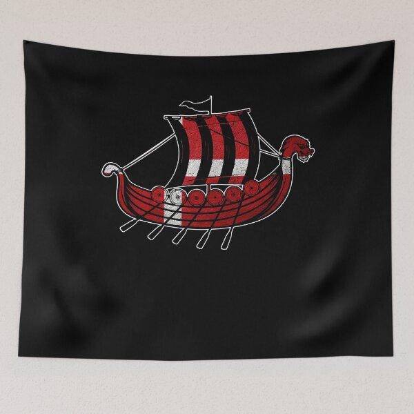 Item preview, Regalo de barco vikingo escandinavo Amante de Dinamarca Valhalla Viking designed and sold by DSWShirts.