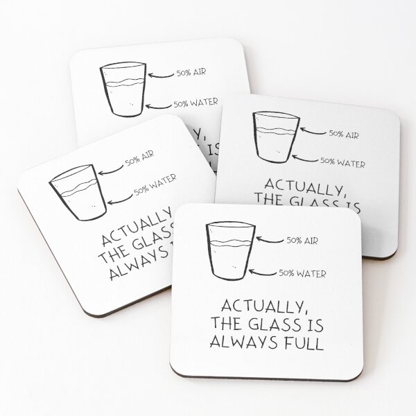 Item preview, Glass Is Always Full designed and sold by NerdyFancies.