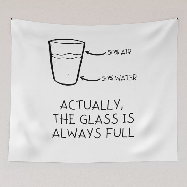 Item preview, Glass Is Always Full designed and sold by NerdyFancies.