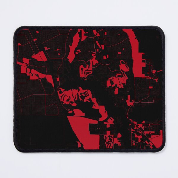 Item preview, Port St Lucie red wine color Map Art Florida USA designed and sold by EpicMaps.
