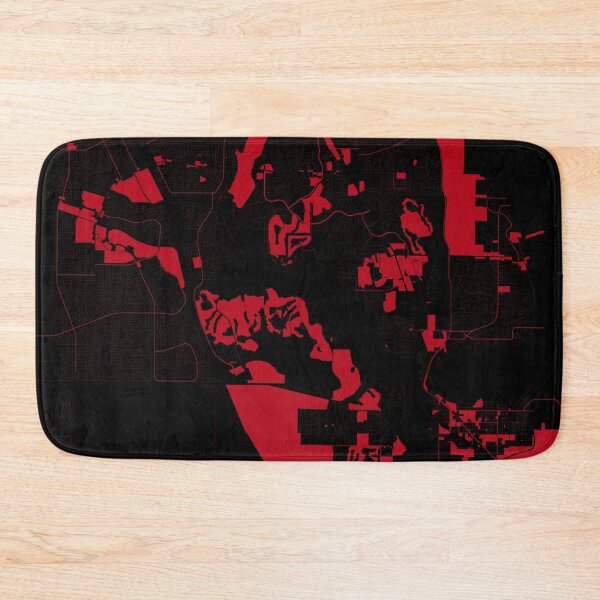 Item preview, Port St Lucie red wine color Map Art Florida USA designed and sold by EpicMaps.