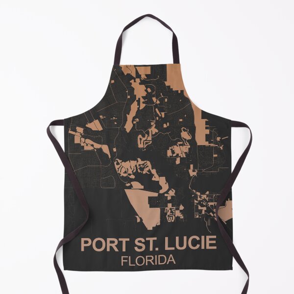 Item preview, Port St Lucie Chocolate color Map Art Florida USA designed and sold by EpicMaps.