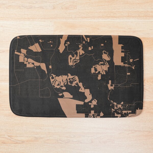 Item preview, Port St Lucie Chocolate color Map Art Florida USA designed and sold by EpicMaps.