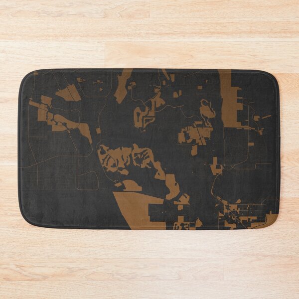 Item preview, Port St Lucie coffee color Map Art Florida USA designed and sold by EpicMaps.