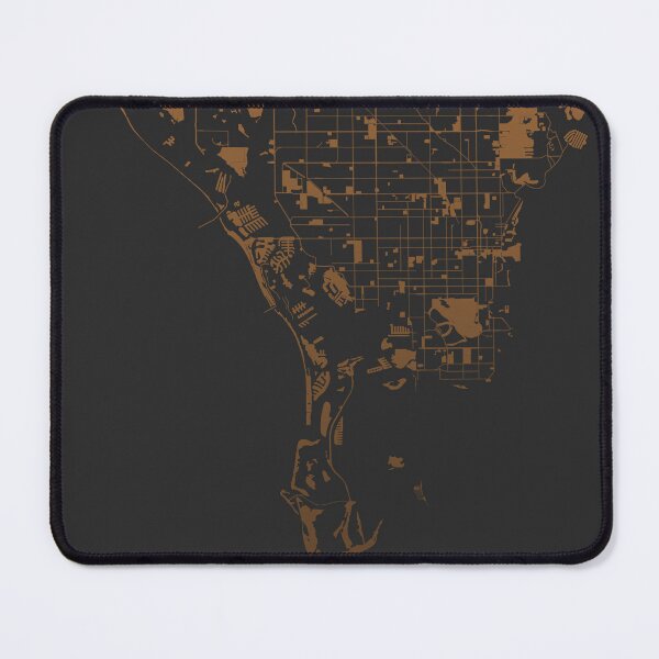 Item preview, St Petersburg coffee color Map Art Florida USA designed and sold by EpicMaps.