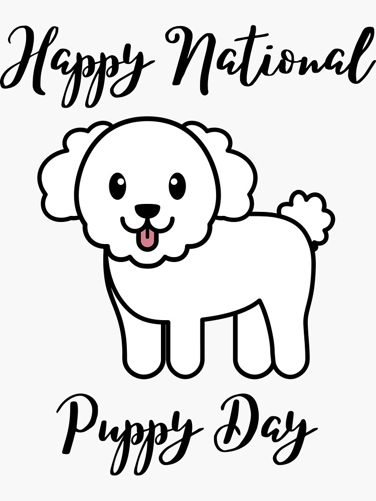 "Happy National Puppy Day, Puppy Day 2022" Sticker for Sale by