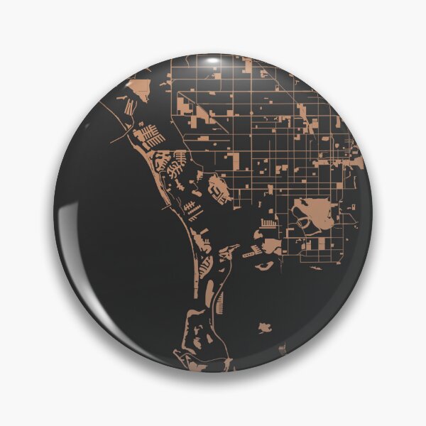 Item preview, St Petersburg Chocolate color Map Art Florida USA designed and sold by EpicMaps.
