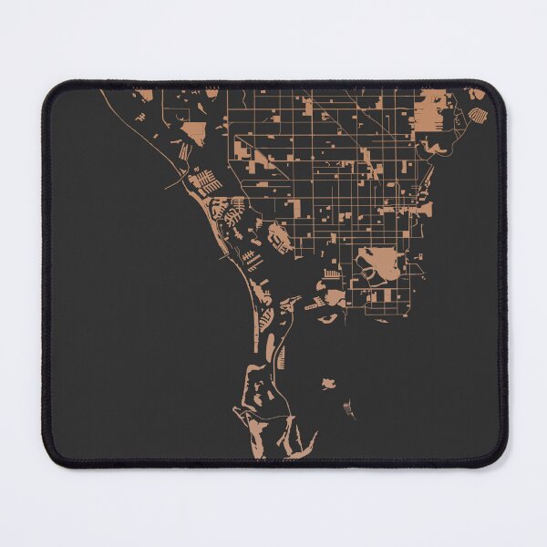 Item preview, St Petersburg Chocolate color Map Art Florida USA designed and sold by EpicMaps.