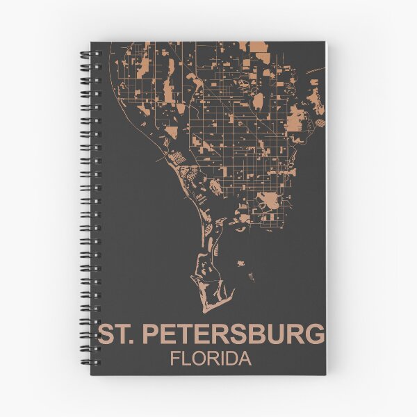 Item preview, St Petersburg Chocolate color Map Art Florida USA designed and sold by EpicMaps.