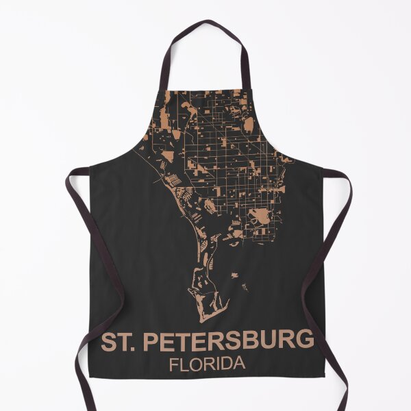 Item preview, St Petersburg Chocolate color Map Art Florida USA designed and sold by EpicMaps.