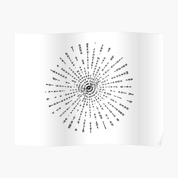 Lsd Thought Loop Text Design Poster For Sale By Impulsee Redbubble