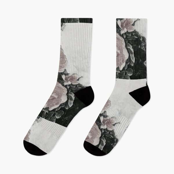Item preview, Roses tree in garden black & white designed and sold by LittleCountess.